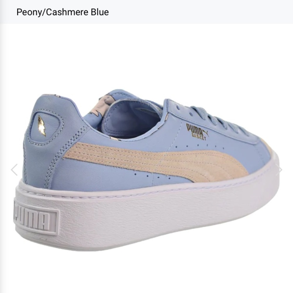 Puma Basket platform blue lace up Sneakers sz.8.5 - Picture 2 of 14